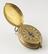 Oval pocket watch with iron movement in brass case