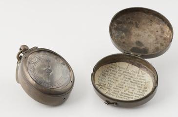 Oval, silver 'Puritan' pocket watch