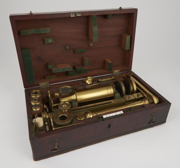 Compound microscope in case by Jones and Son, late 18th century