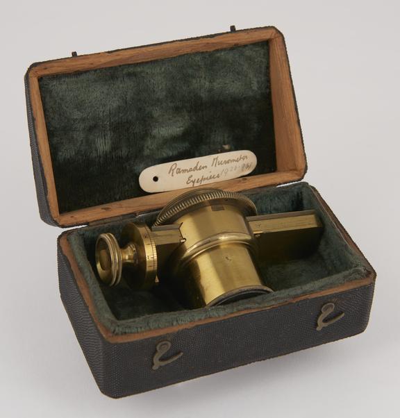 Ramsden micrometer eyepiece, in case