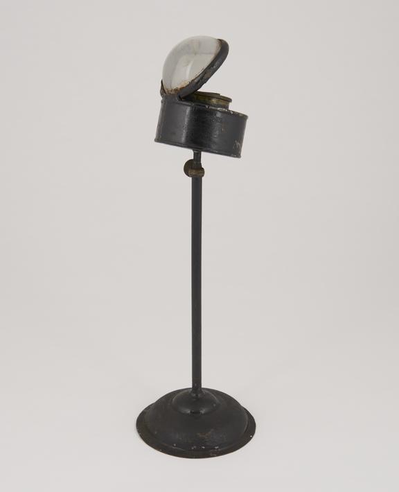 Microscope lamp of curious design, English, 1850-1900