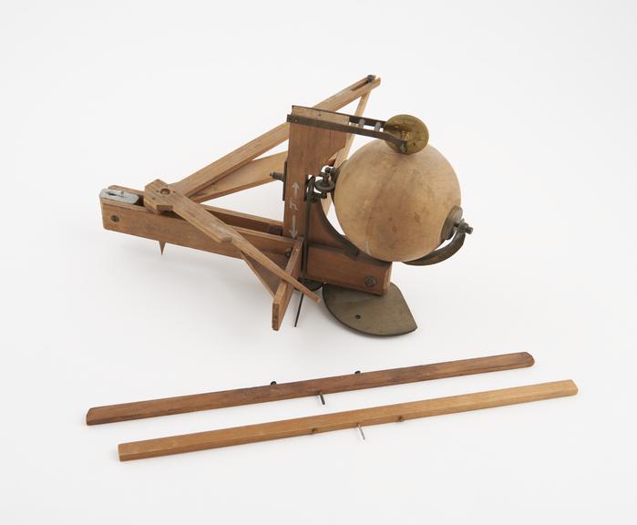 Model of a polar planimeter, designed by C.V. Boys, c. 1881