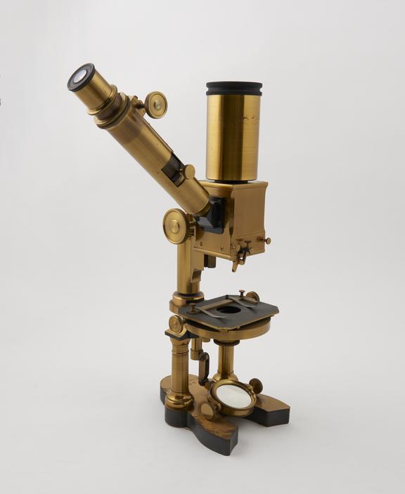 Microscope for photographic work, by Nachet. No objective