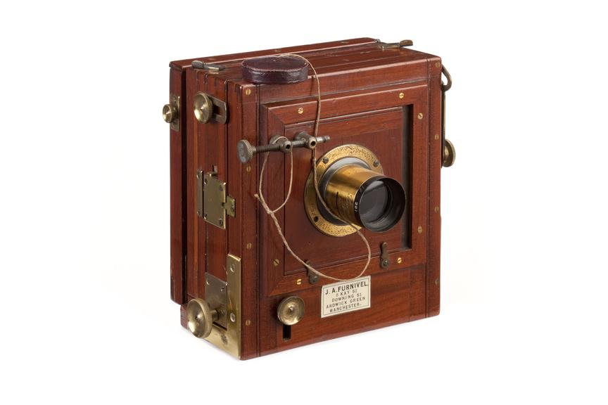 Bellows plate camera made by James Furnivel of Ardwick Green