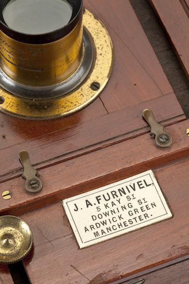 Bellows plate camera made by James Furnivel of Ardwick Green