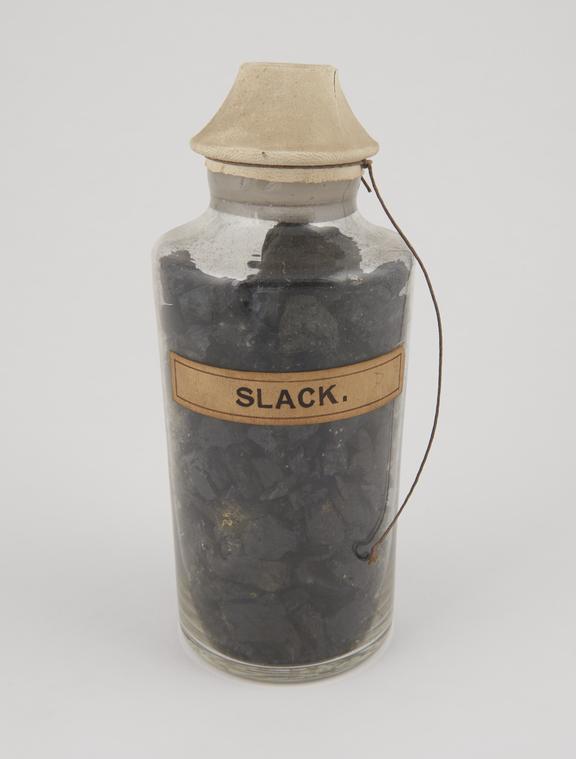 Bottle containing slack.