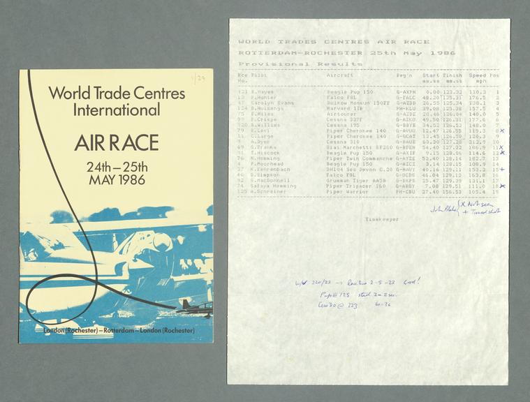 John Bagley archive of historical records on air racing