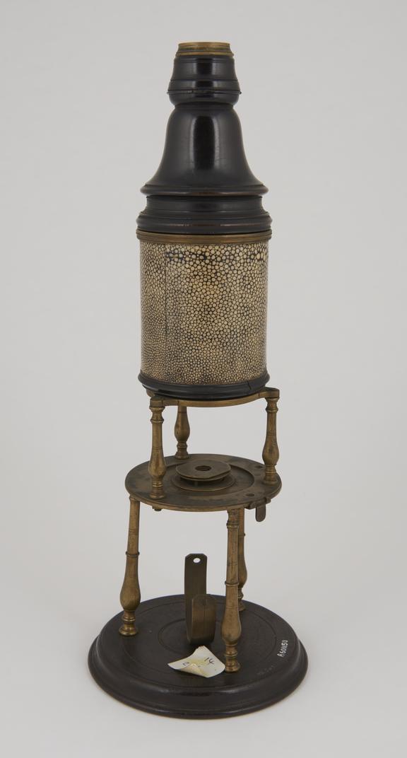 Culpeper microscope body and stand, English, early 18th century