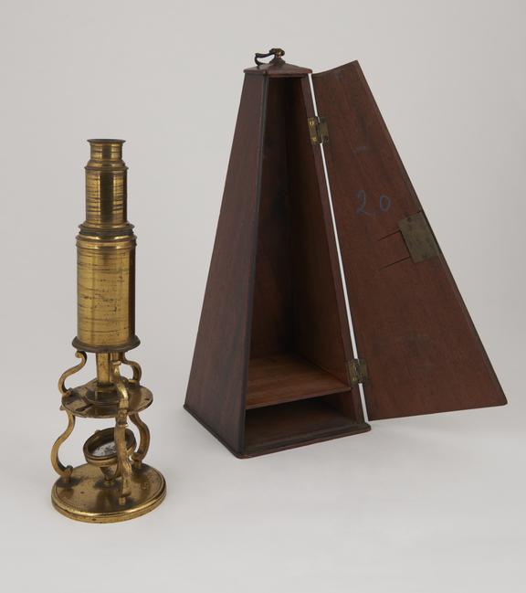 Culpeper type microscope signed by Beilbys, Bristol