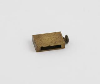 Brass sleeve with spring and milled screw