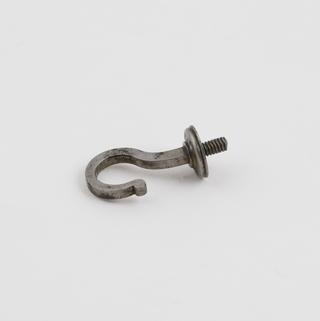 Steel hook with threaded circular base