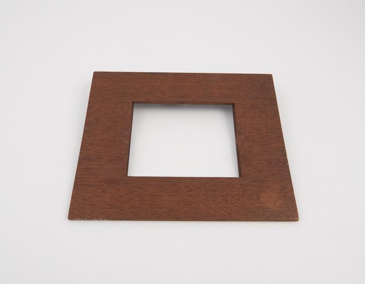 Plateholder, mahogany frame, with opening