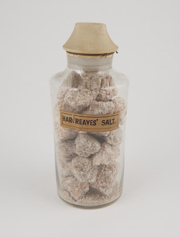 Bottle containing Hargreaves' salt.