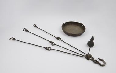 Pan for equal arm balance by Hunt & Co.