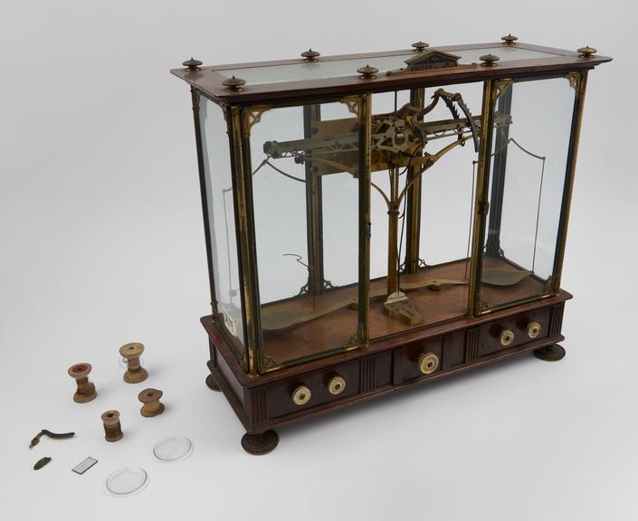 Analytical balance, semi-automatic, by Seyss of Vienna, c. 1880