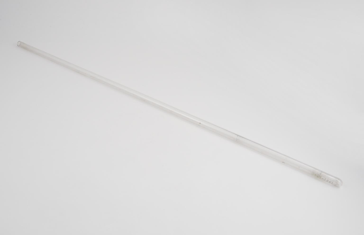 Glass tube with closed end