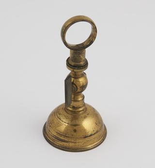 Brass Magdeburg hemisphere with loop on top and turning mechanism