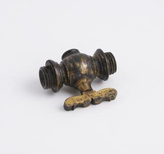 Brass tap, with two outlets