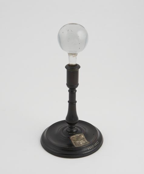 Glass sphere on a stand