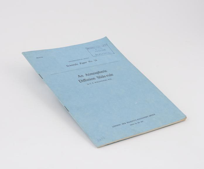 ?An Atmospheric Diffusion Slide Rule?, by C.E. Wallington, MSc