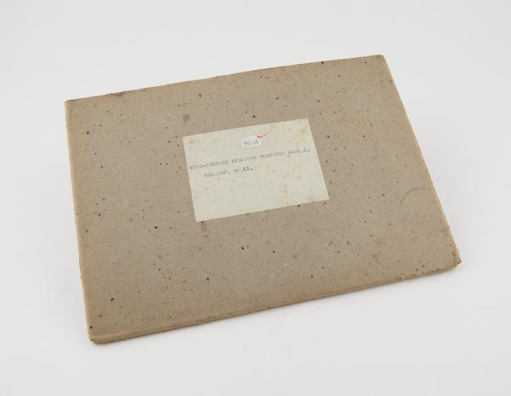 Card sleeve, for Example, of Wind Surface pressure computer Mk1