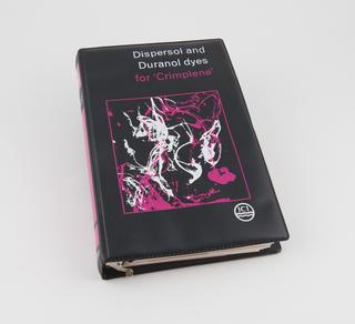 Dye pattern card, "Dispersol and Duranol dyes for 'Crimplene'