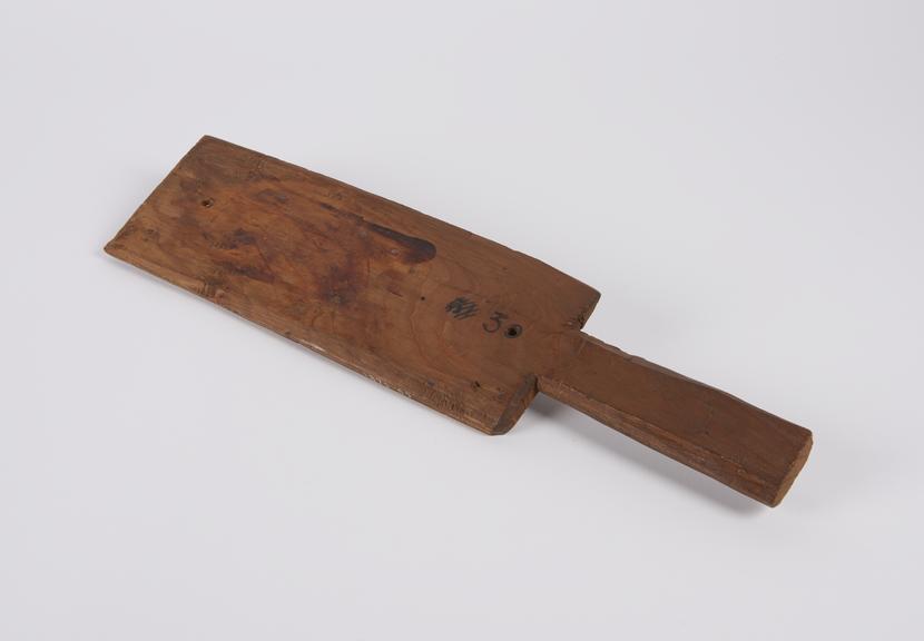 Bricklayer's ordinary trowel wood, Chinese, middle 19th century