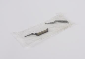 three leather worker's jiggers