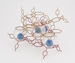 Model illustrating clathrate compounds, showing the complete structrure