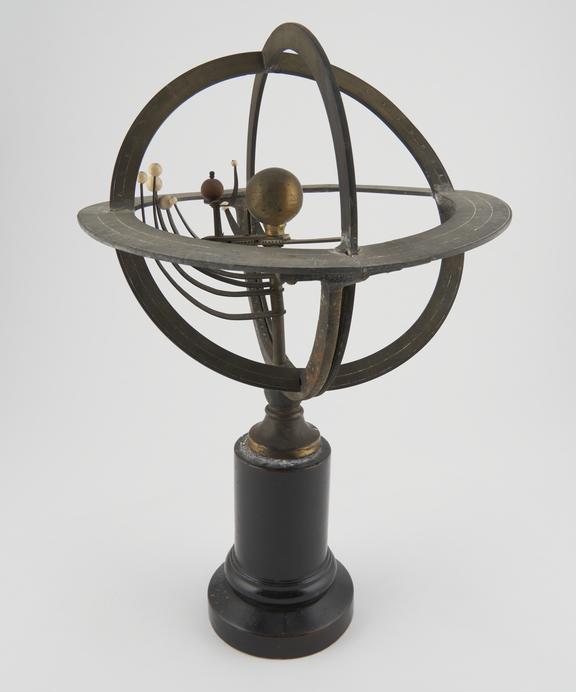 Metal Ptolomaic armillary sphere, unsigned, 19th century?