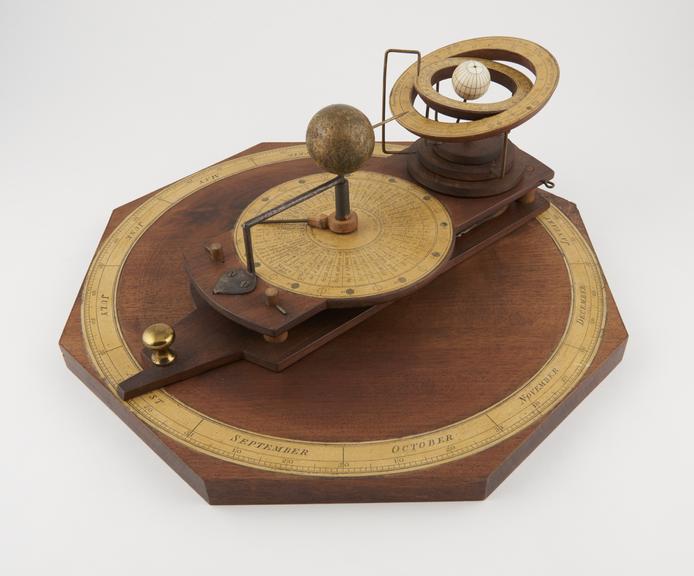 Mahogany pulley orrery