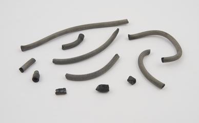 Rubber tube pieces, from Sectioned example of a Hampson air liquefier