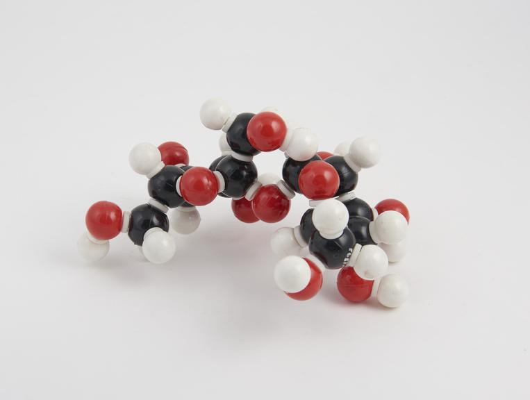 Molymod molecular model of D-glucose sugar