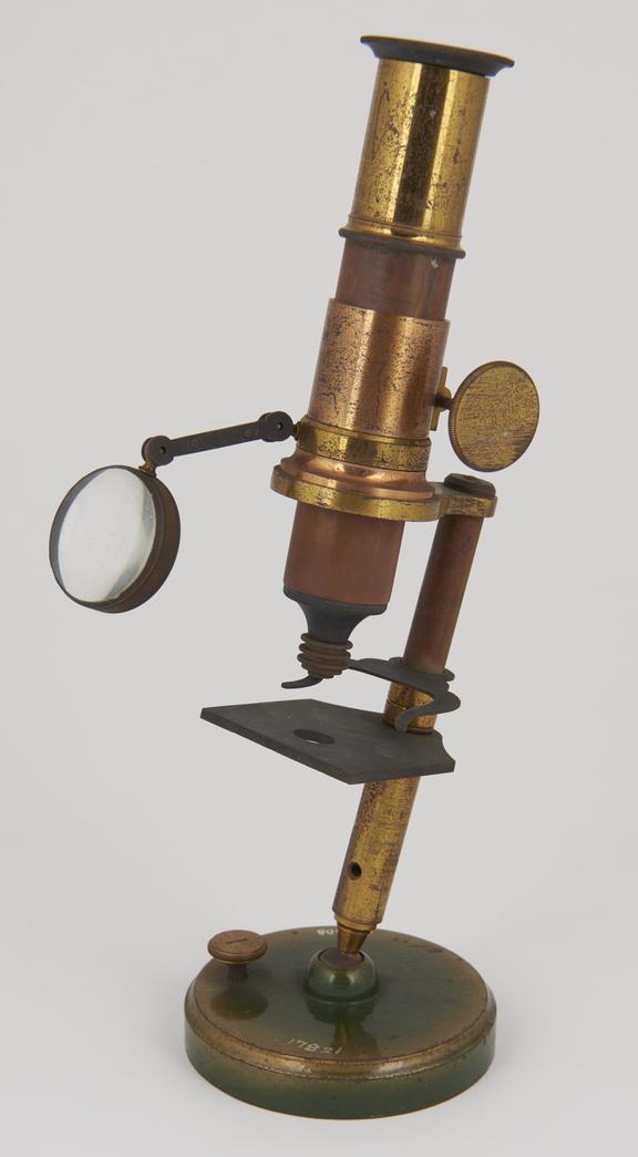 Compound minocular microscope, French, 1851-1900