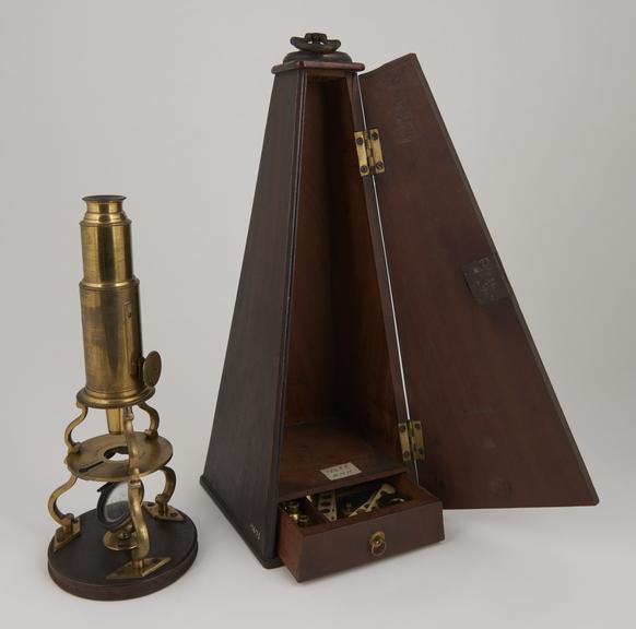 Culpeper microscope with rack focusing