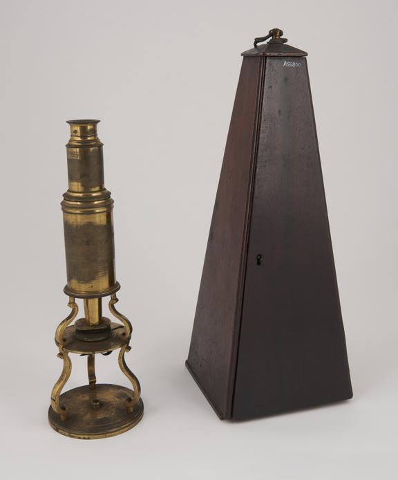 Culpeper microscope in pyramidal box, by T. and T