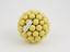 Ball and spoke model of human wart virus (yellow) made at the