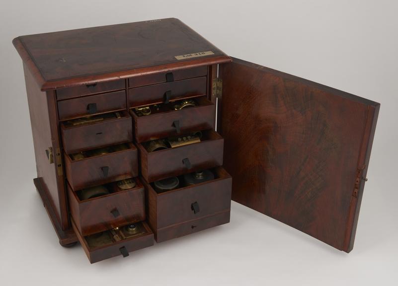 Cabinet of accessories to a number of stands