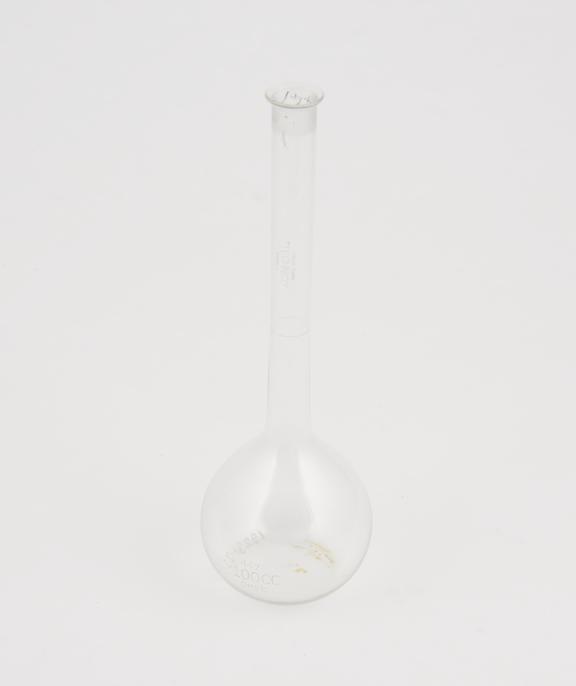 Round bottomed standard measure flask with glass stopper