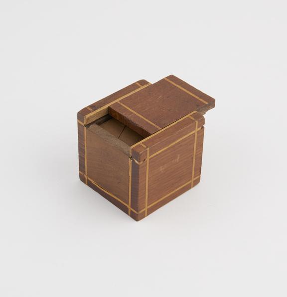 Dissected Cube in boxwood in mahogany box, made in 1870