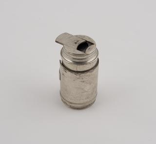 Prospect glass (spyglass) telescope with silver-plated metal body