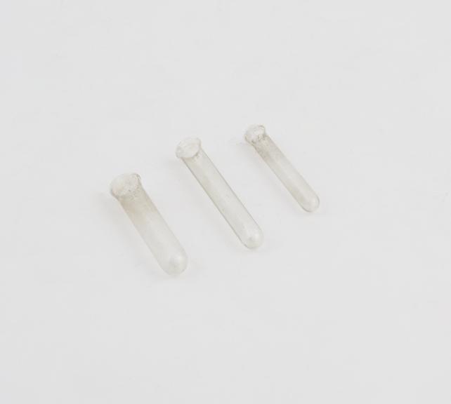 Three test tubes of varying size