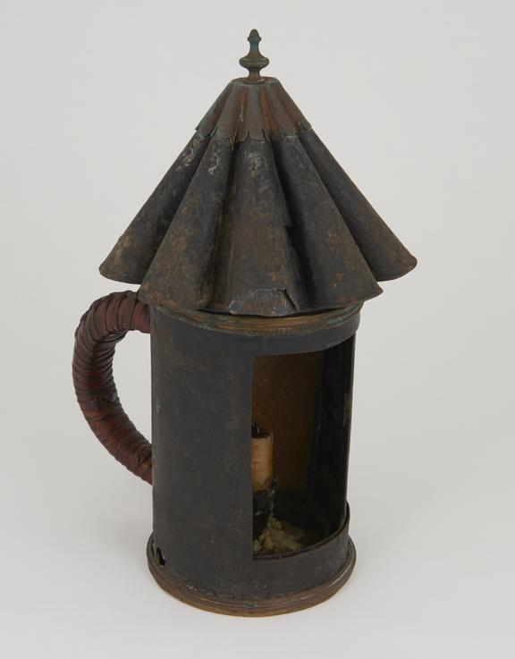 Lantern, iron mounted with brass, Italian, 18th. century