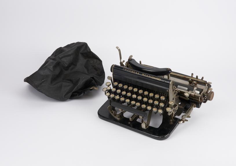 Imperial Model D Standard typewriter, with cloth cover