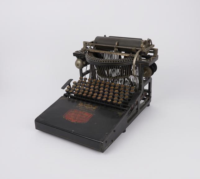 Caligraph typewriter, made by Yost, c. 1883, serial no. 50420