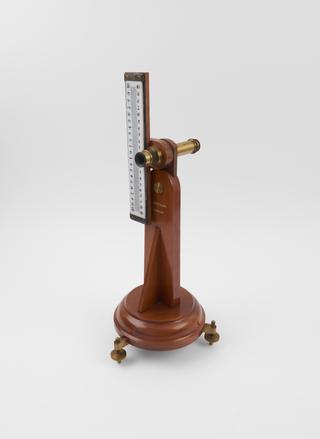 Free standing telescope on mahogany stand