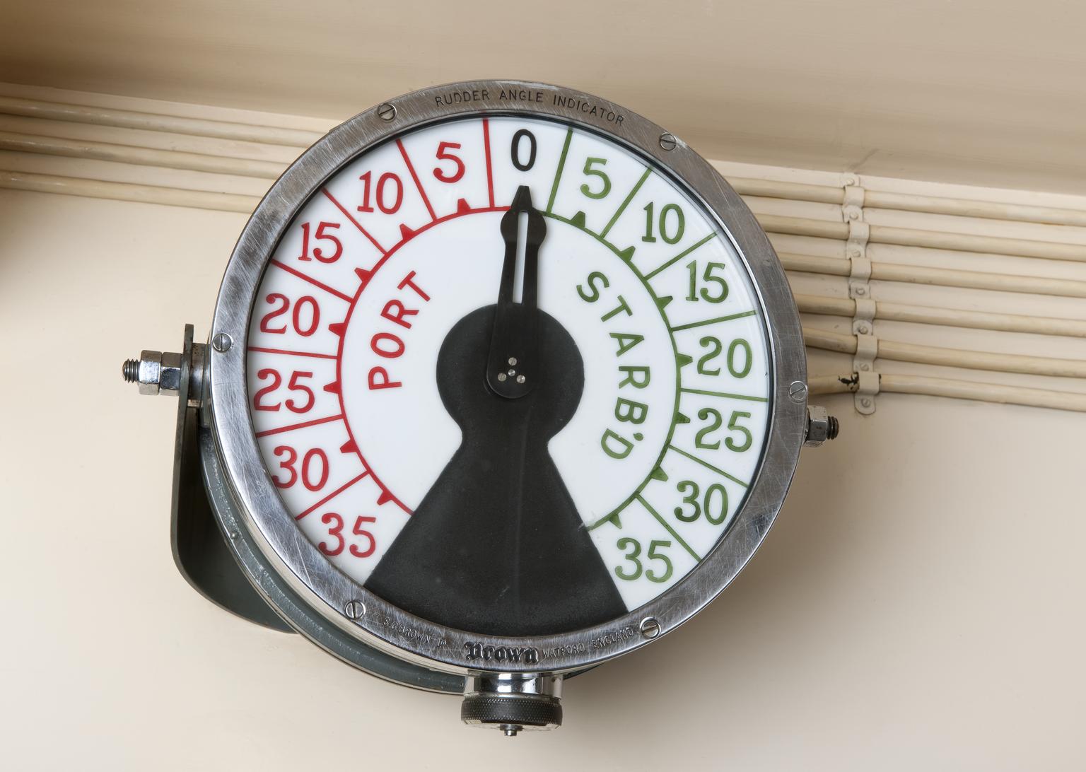 Rudder angle indicator and junction box | Science Museum Group Collection