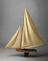 Rigged model of Bermuda rig racing dinghy 'H.D.C. II'