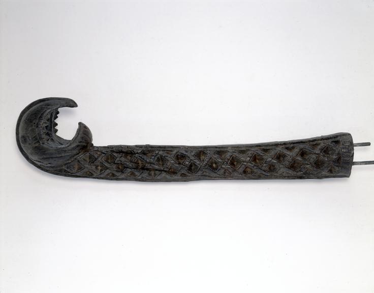 Plaster cast of a possible or pre-Viking ornamentally carved ship’s stern post