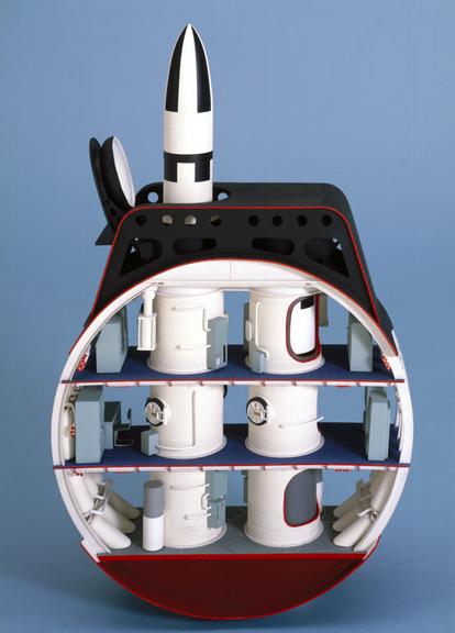 Transverse sectional model, of balistic missile carrying submarine HMS 'Resolution', 1966